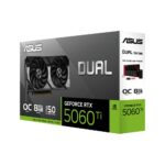 Видеокарта ASUS RTX5060Ti DUAL OC 8GB GDDR7 128bit 3xDP HDMI 2FAN RTL [DUAL-RTX5060TI-O8G]
