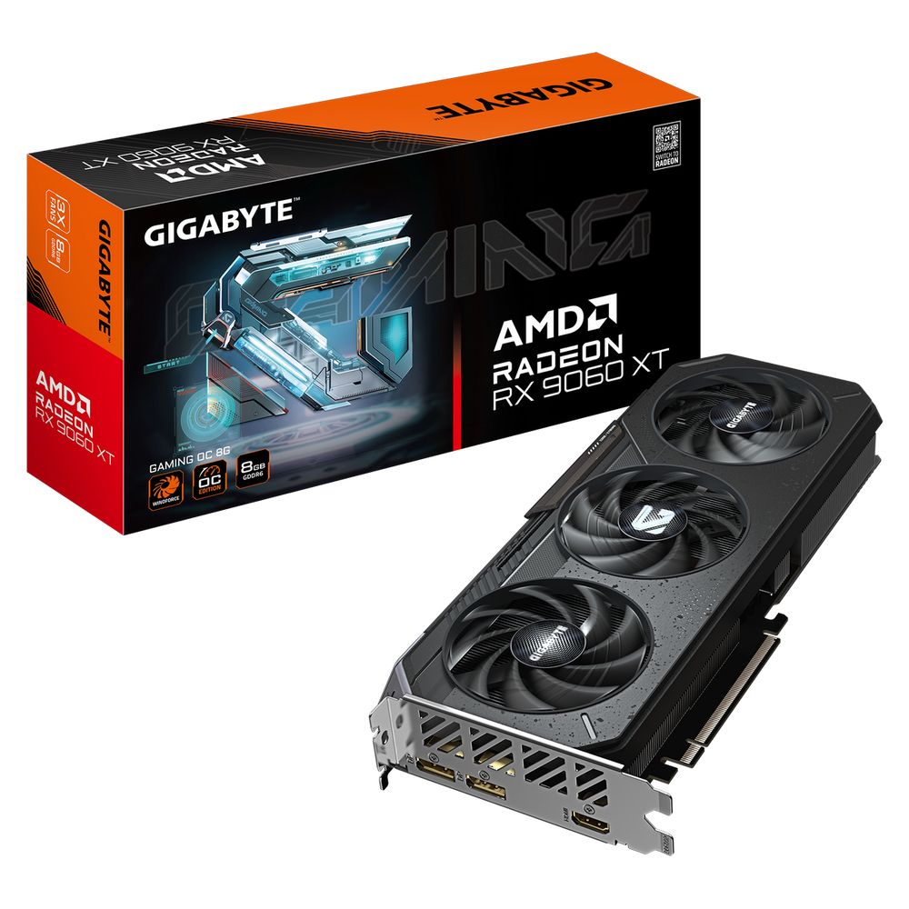Видеокарта Gigabyte RX9060XT GAMING OC 8GB GDDR6 128bit 2xDP HDMI 3FAN RTL