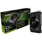 Видеокарта Palit RTX5050 STORMX OC 8GB GDDR6 128bit 3-DP HDMI 1FAN ITX RTL