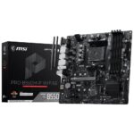 Материнская плата MSI PRO B550M-P WIFI6E B550, AM4, 4*DDR4, 1*PCIEx16, 2*PCIEx1, 2*M.2, 1*TypeC, 6*USB3.2Gen1, 6*USB2.0, 4*SATA3.0, 1G, VGA, DP, HDMI, ATX, RTL